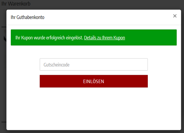 Gutscheine einlösen