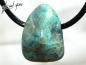 Preview: Chrysocolla and shattuckite in quartz on cord