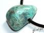 Preview: Chrysocolla and shattuckite in quartz on cord