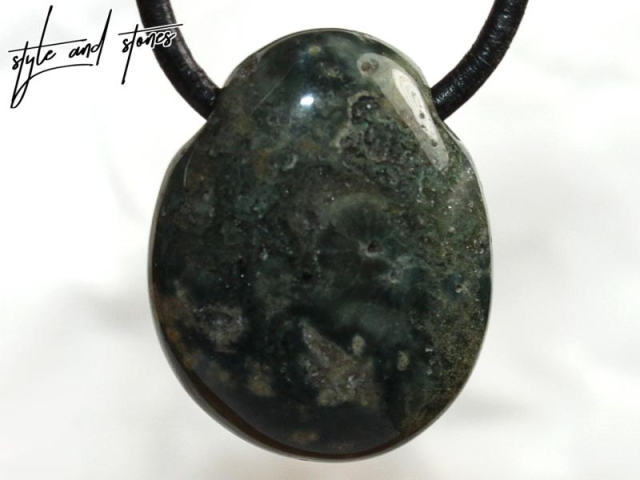 Ocean jasper on cord