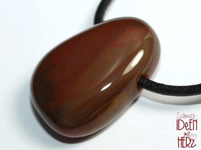 Fossilized wood on cord