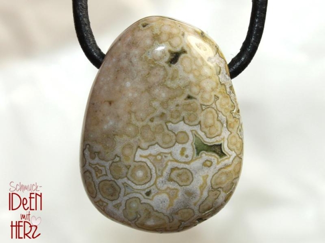 Ocean jasper on cord