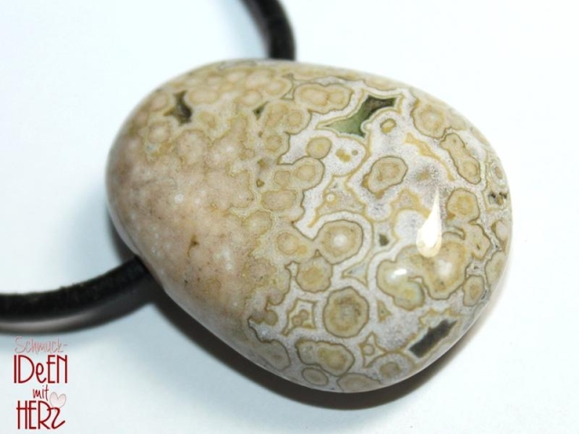 Ocean jasper on cord