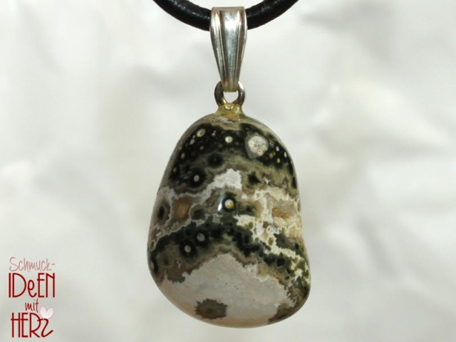 Ocean jasper on cord