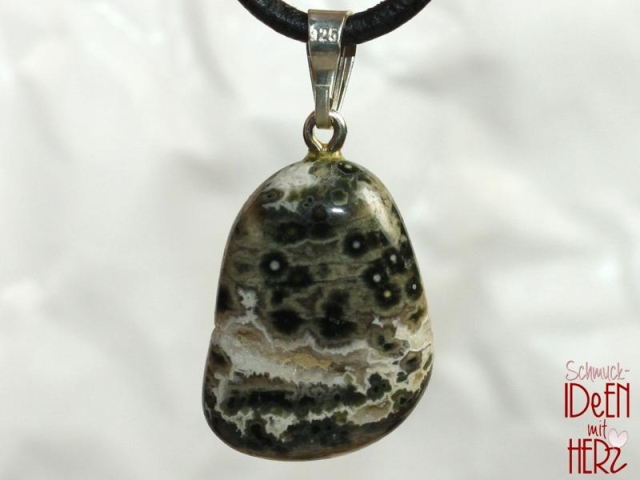 Ocean jasper on cord