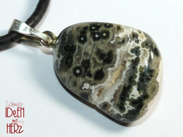 Ocean jasper on cord