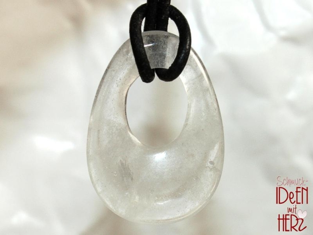 Rock crystal on cord