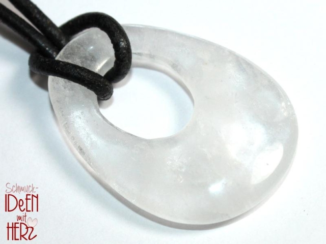 Rock crystal on cord