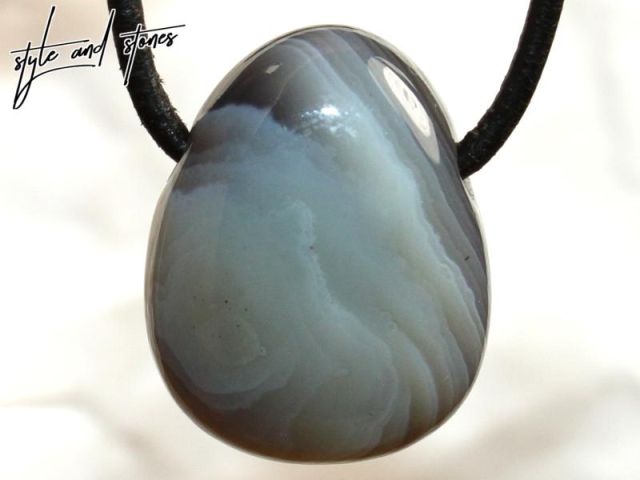 Botswana agate on cord