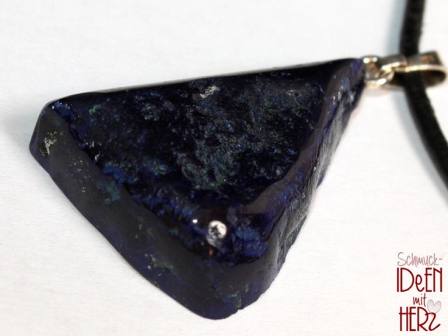 Azurite on cord