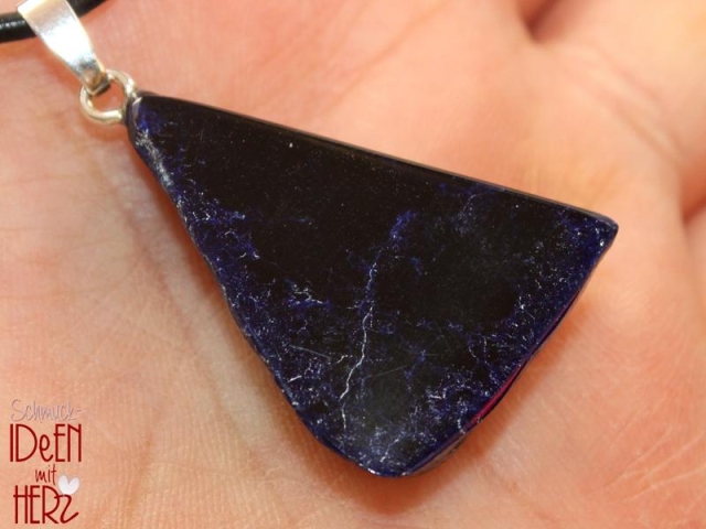 Azurite on cord