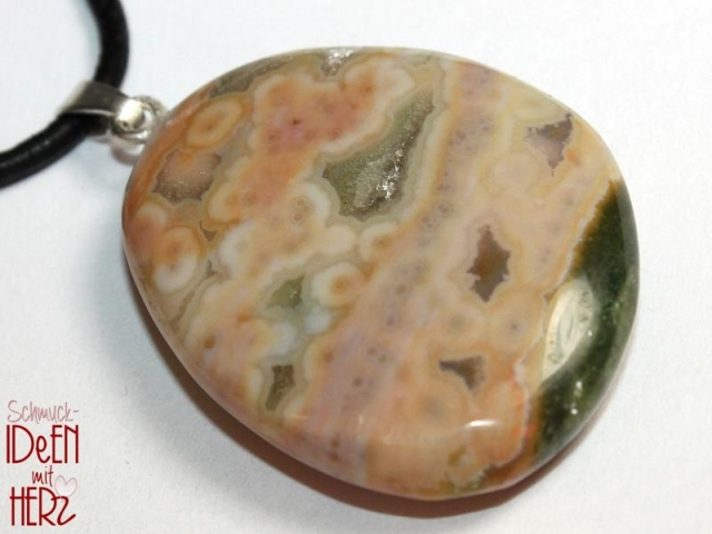 Ocean jasper on cord