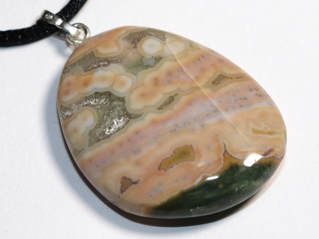 Ocean jasper on cord