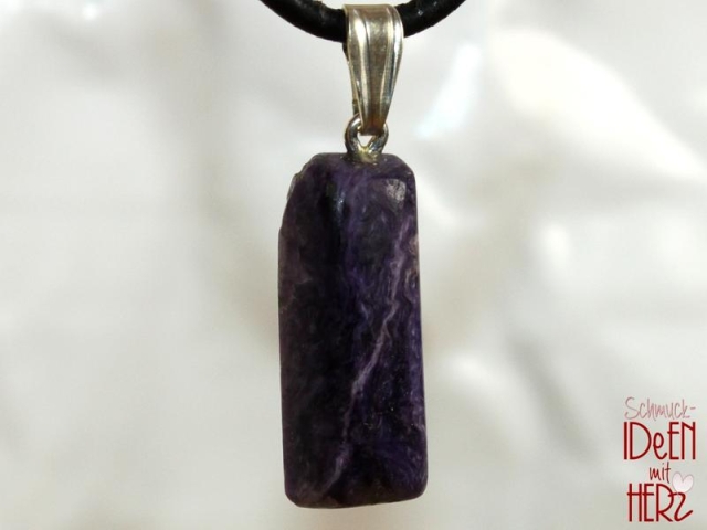 Charoite on cord