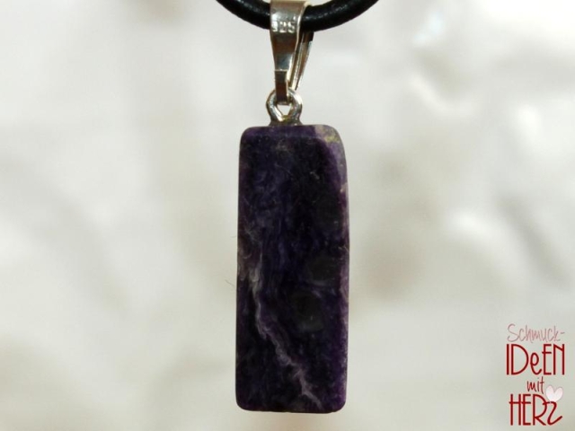 Charoite on cord