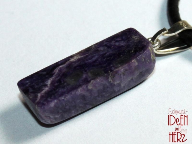 Charoite on cord