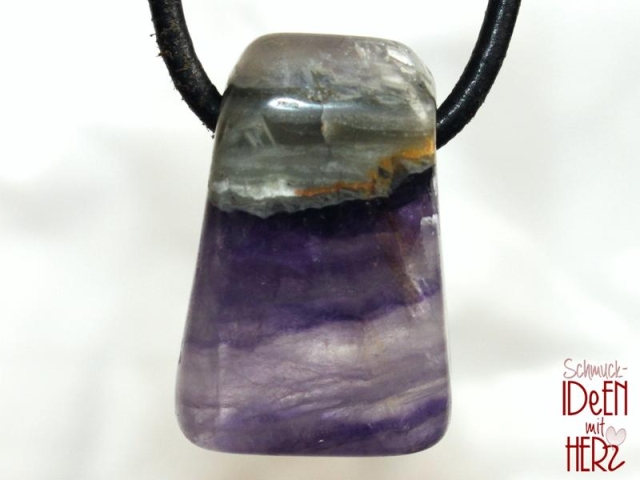 Fluorite on cord