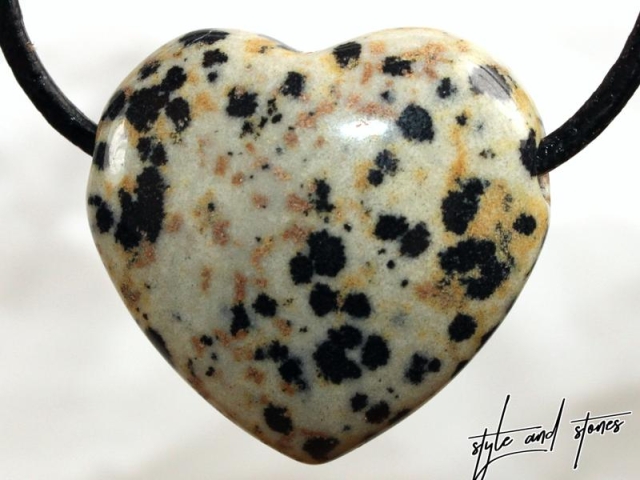 Dalmatian stone on cord