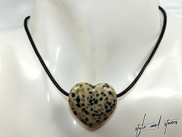 Dalmatian stone on cord