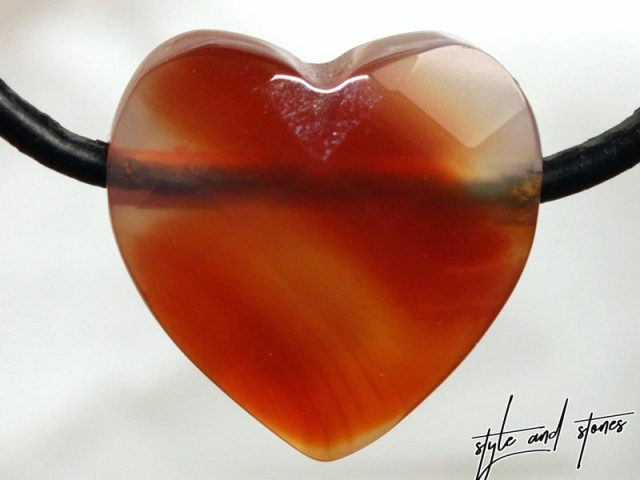 Carnelian on cord