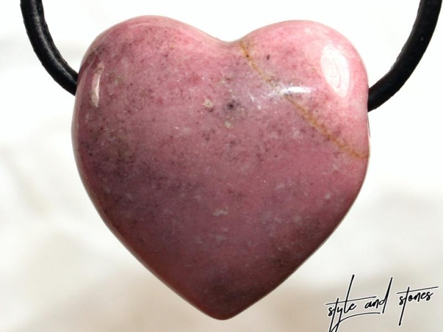 Rhodonite on cord