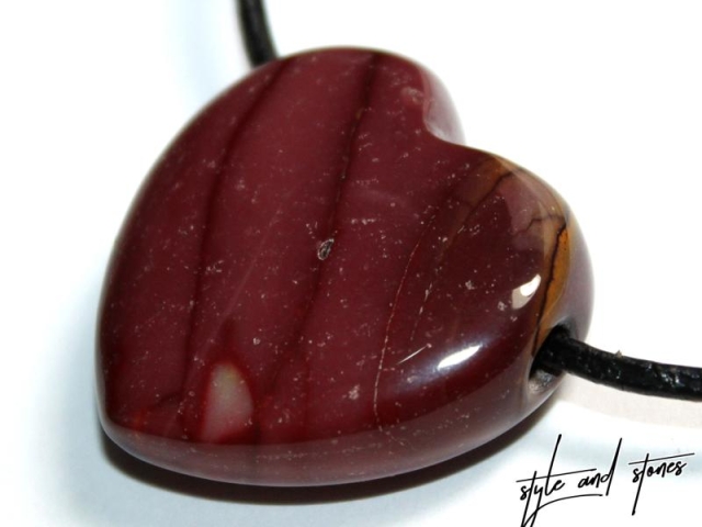 Mookaite on cord