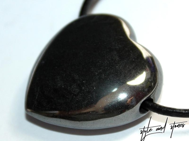 Hematite on cord