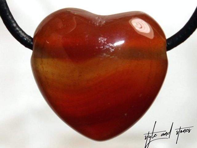 Carnelian on cord