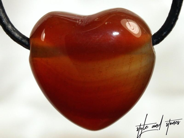 Carnelian on cord