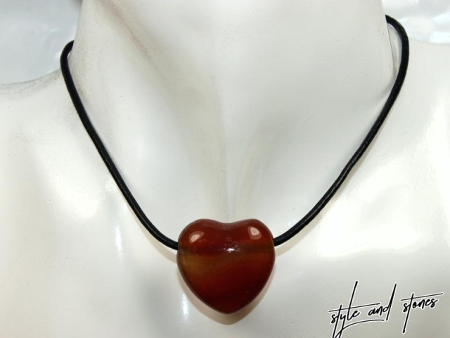 Carnelian on cord