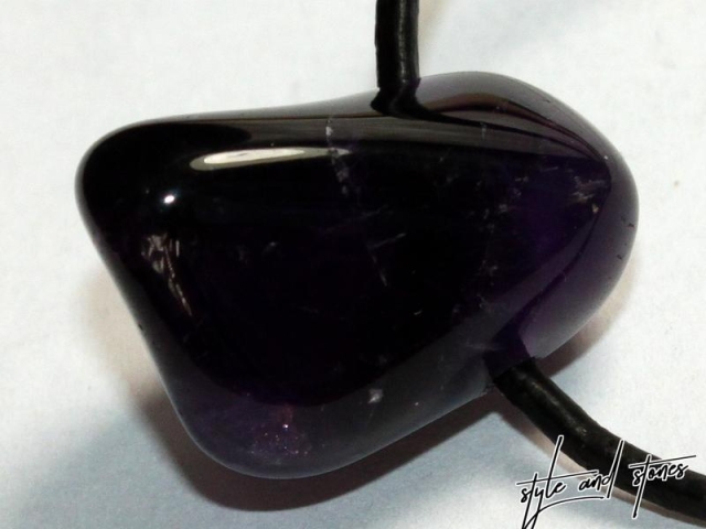 Amethyst on cord