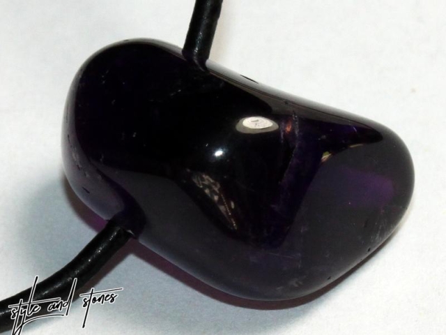 Amethyst on cord