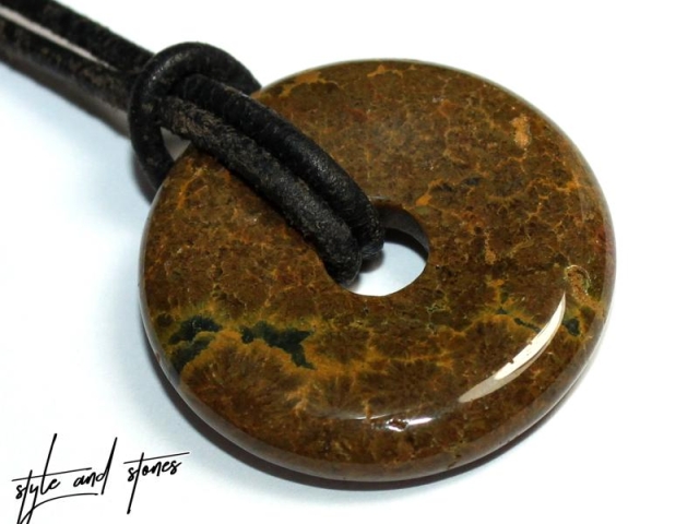 Ocean jasper on cord