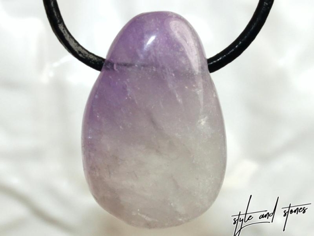 Amethyst on cord