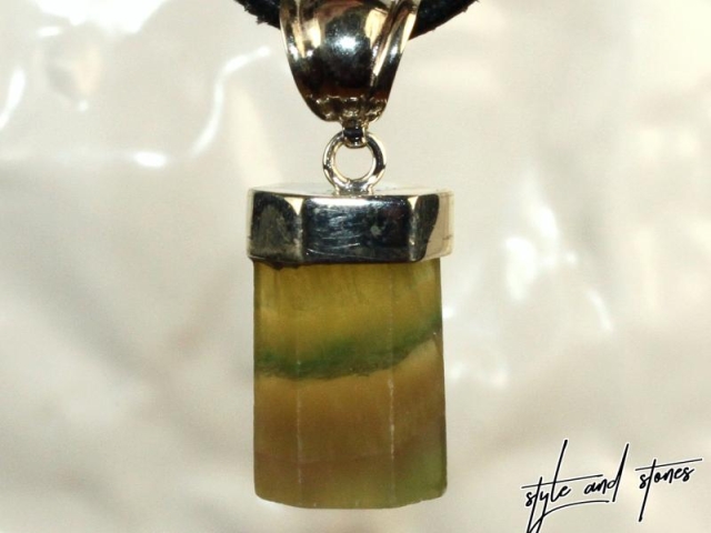 Fluorite on cord