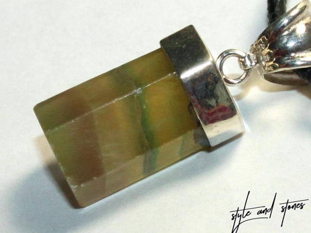 Fluorite on cord