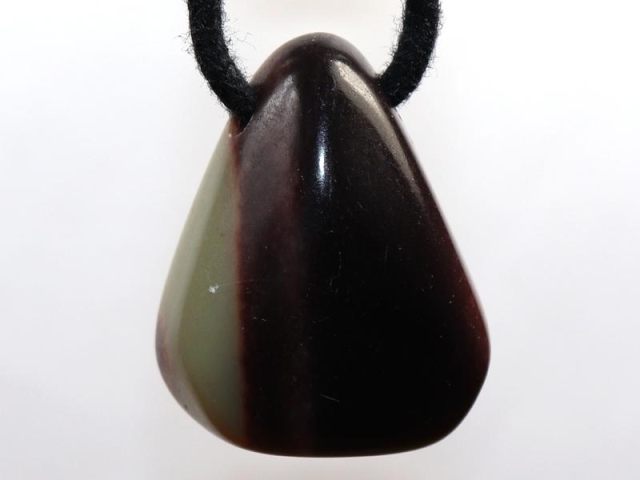 Black banded jasper on cord