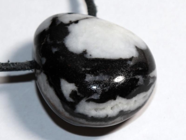 Zebra marble on cord