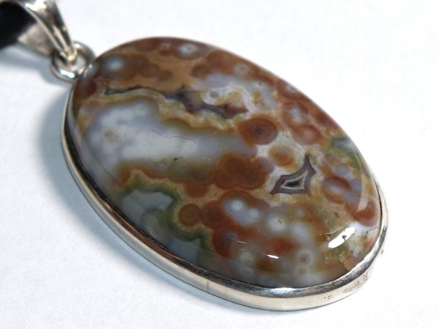 Ocean jasper on cord