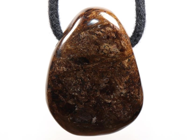 Bronzite on cord