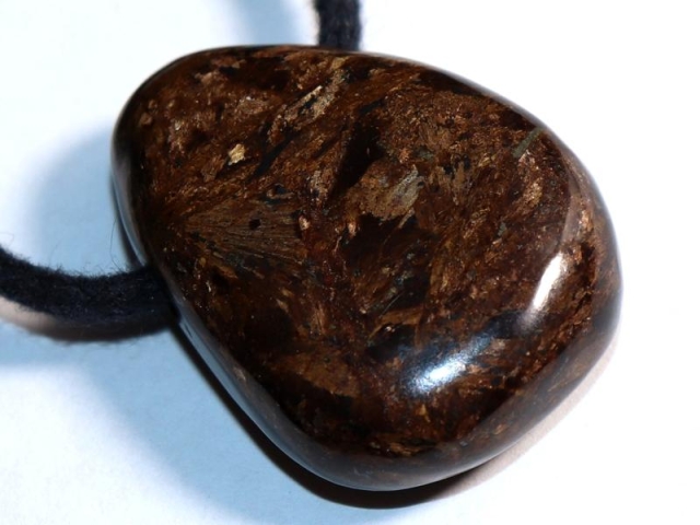 Bronzite on cord