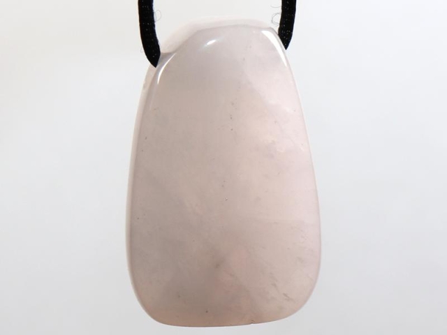 Rose quartz on cord