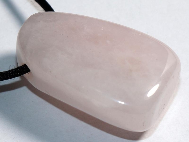 Rose quartz on cord