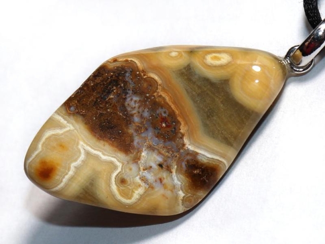 Ocean jasper on cord