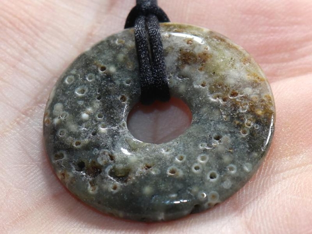 Ocean jasper on cord