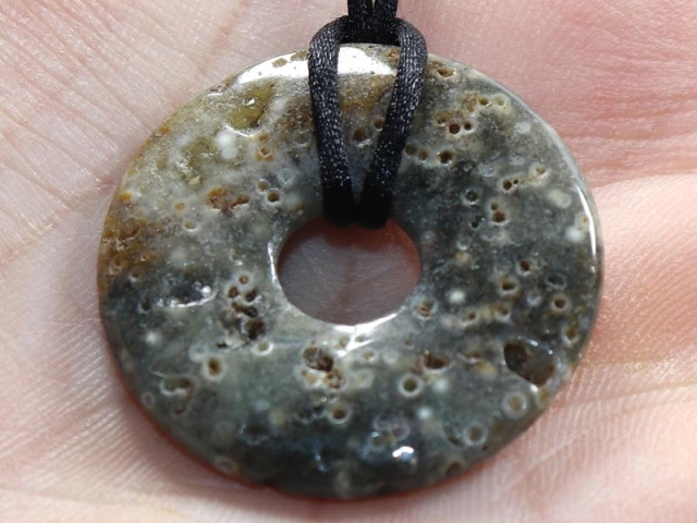 Ocean jasper on cord