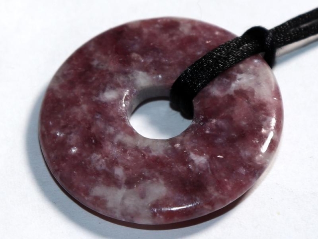 Lepidolite on cord