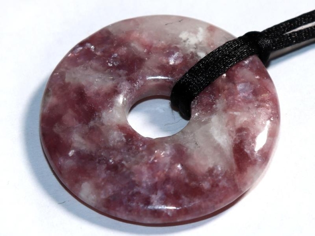 Lepidolite on cord