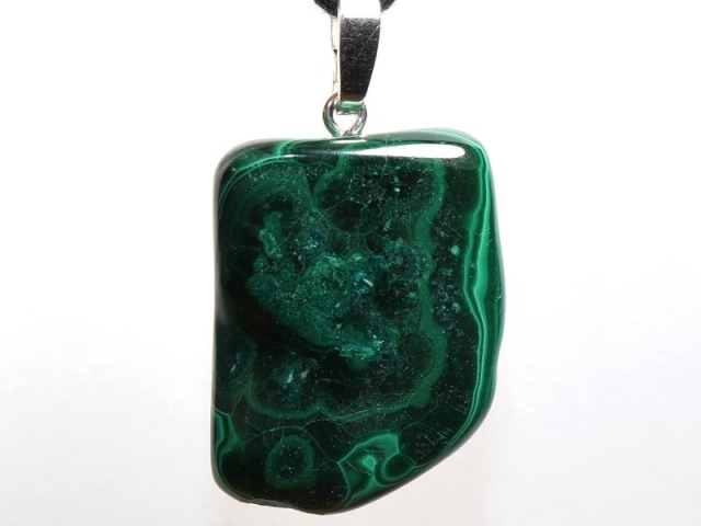 Malachite on cord