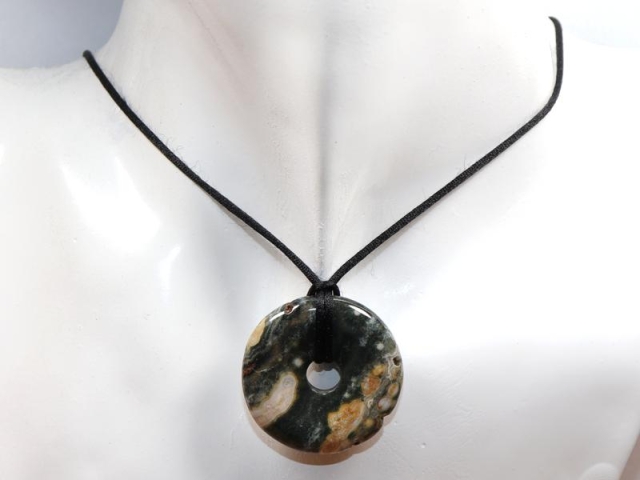 Ocean jasper on cord